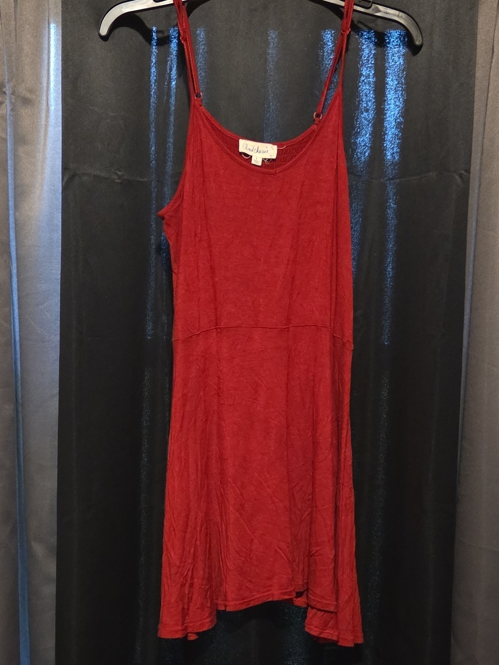 Cloud Chaser Red Spaghetti Strap Slip Dress